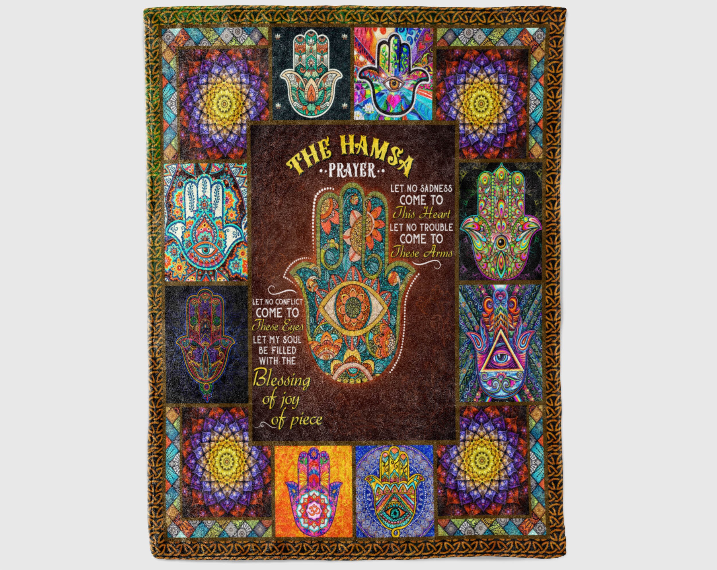 Jewish Prayer Culture Blanket Hamsa Hand Blanket Jewish Etsy