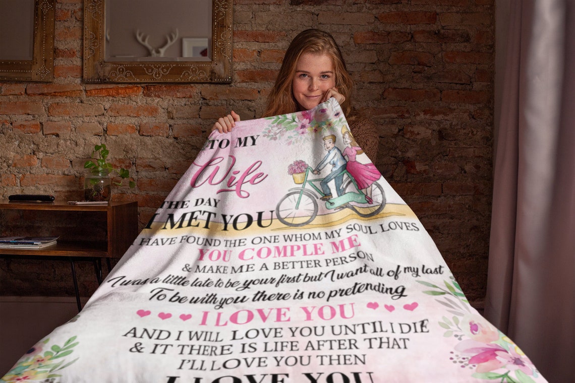 Personalized To my Wife Blanket Wedding Anniversary Blanket Etsy