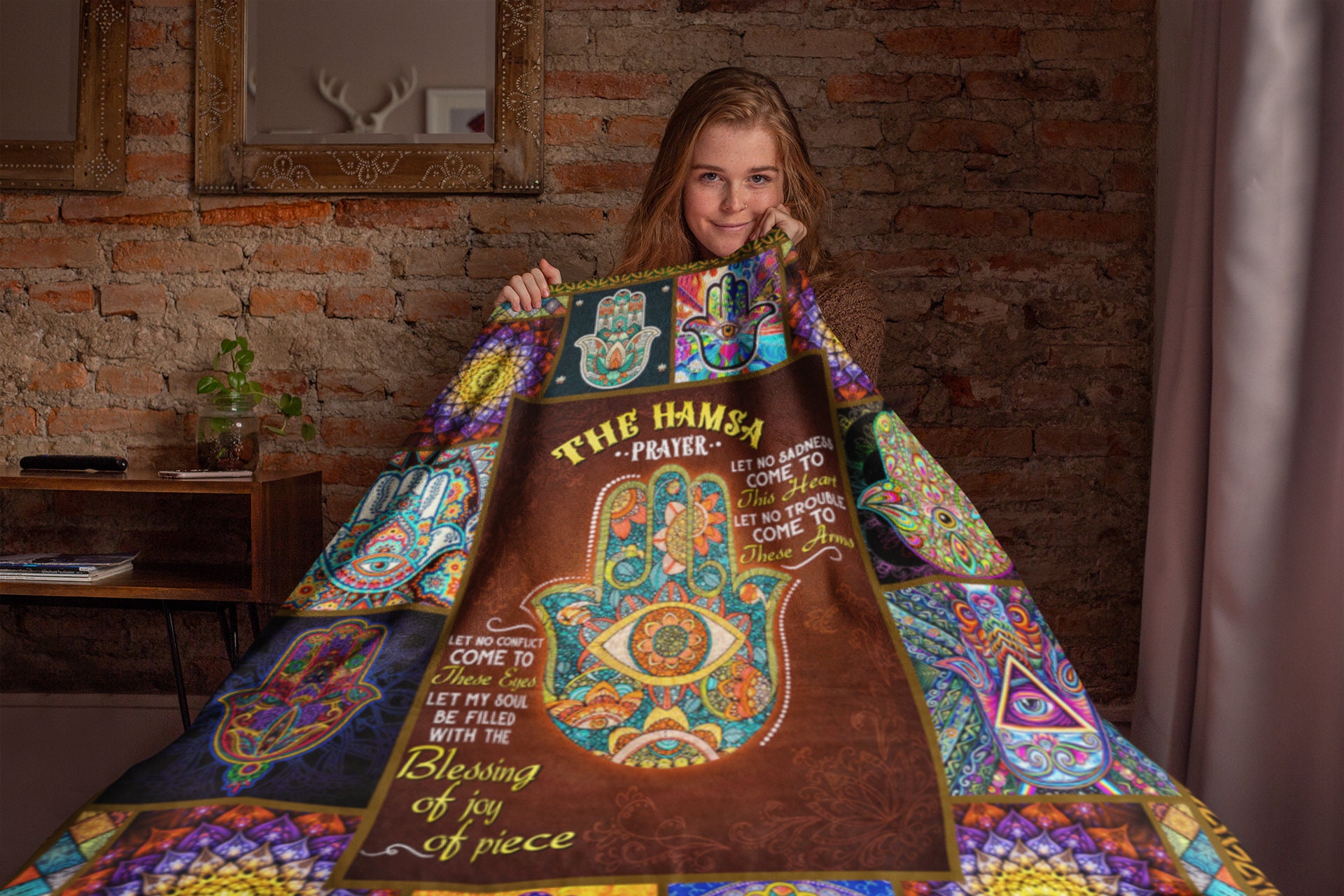 Jewish Prayer Culture Blanket Hamsa Hand Blanket Jewish Etsy
