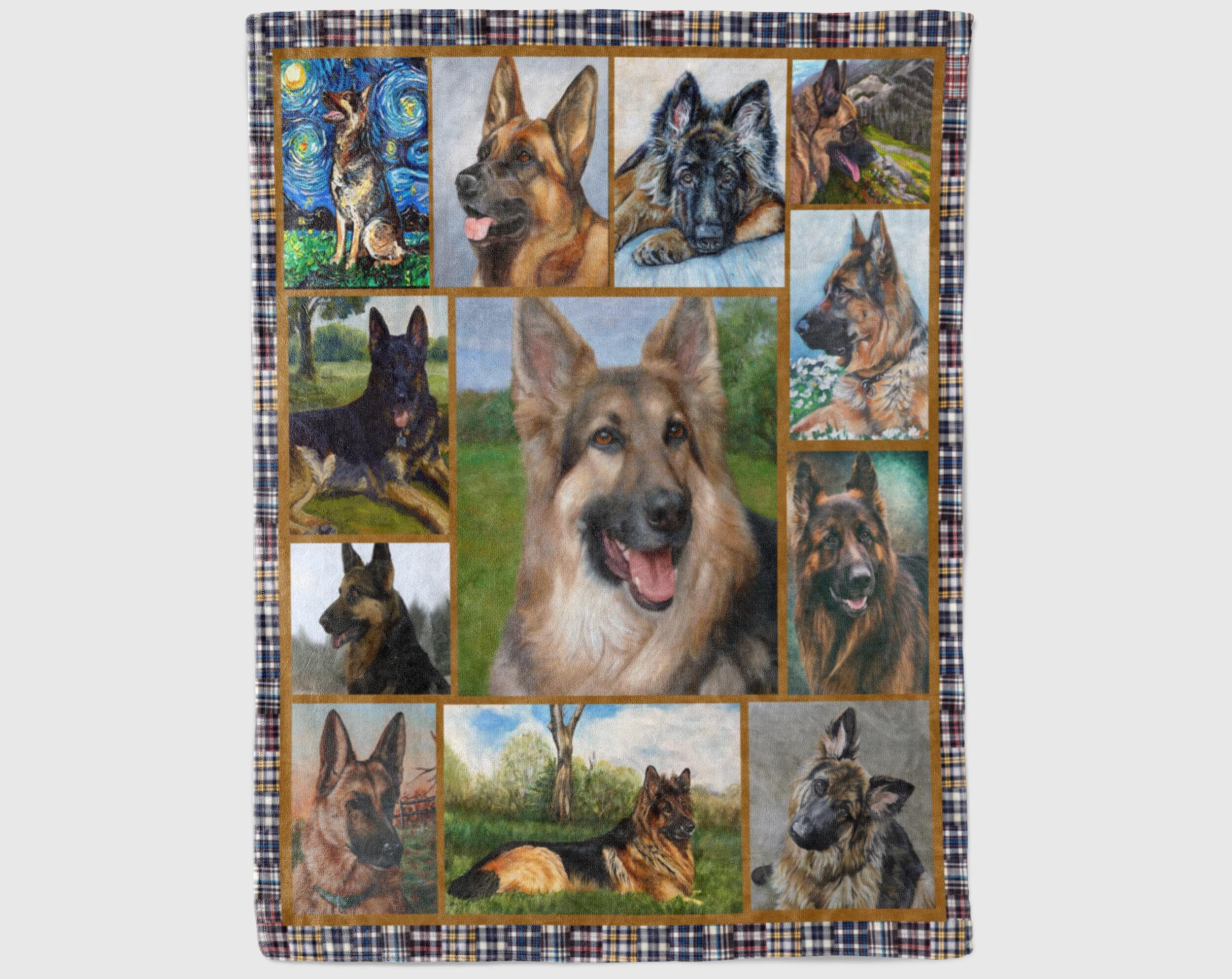 German Shepherd Blanket German Shepherd Portrait Blanket Dog Etsy