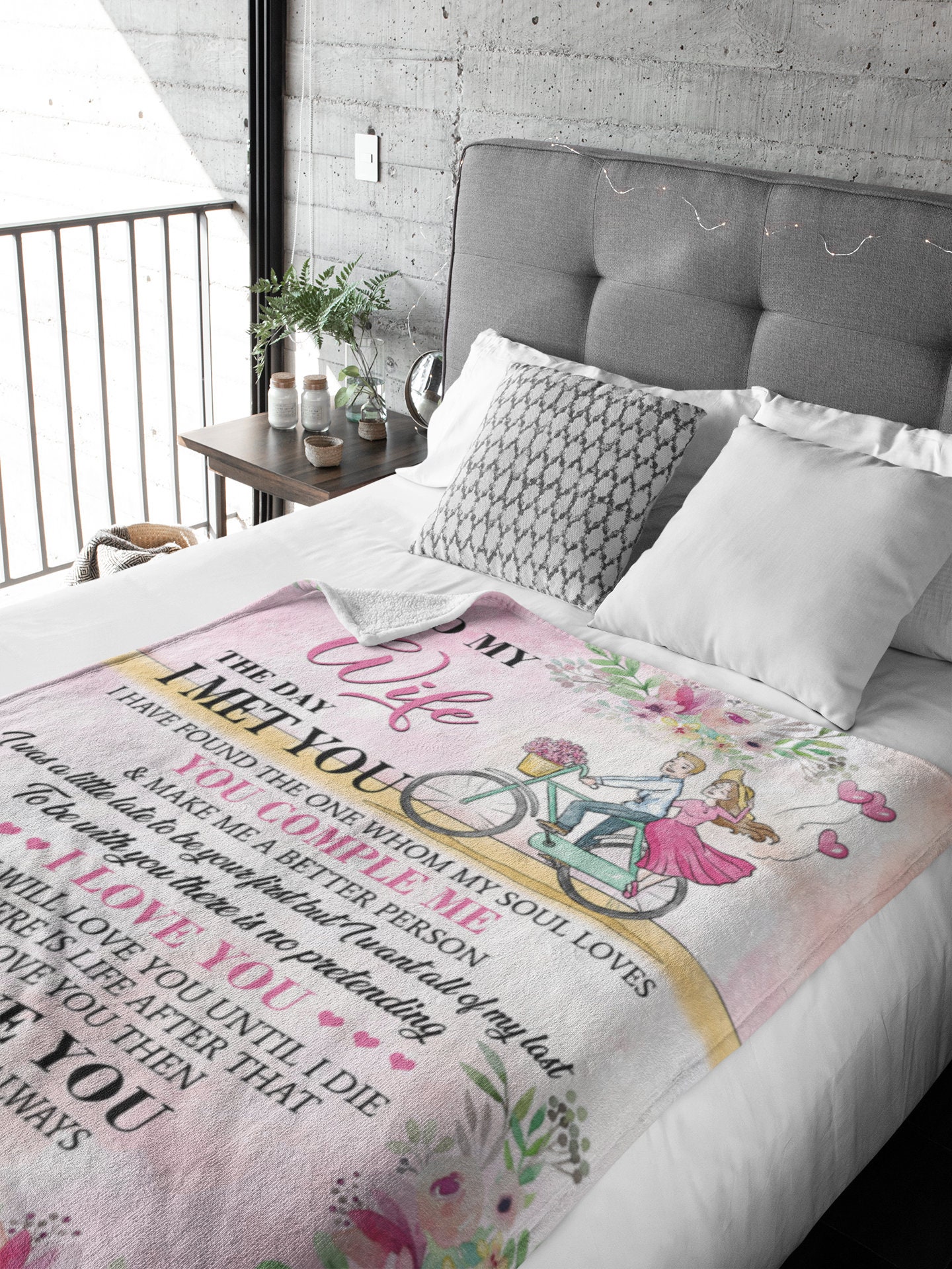 Personalized To my Wife Blanket Wedding Anniversary Blanket Etsy