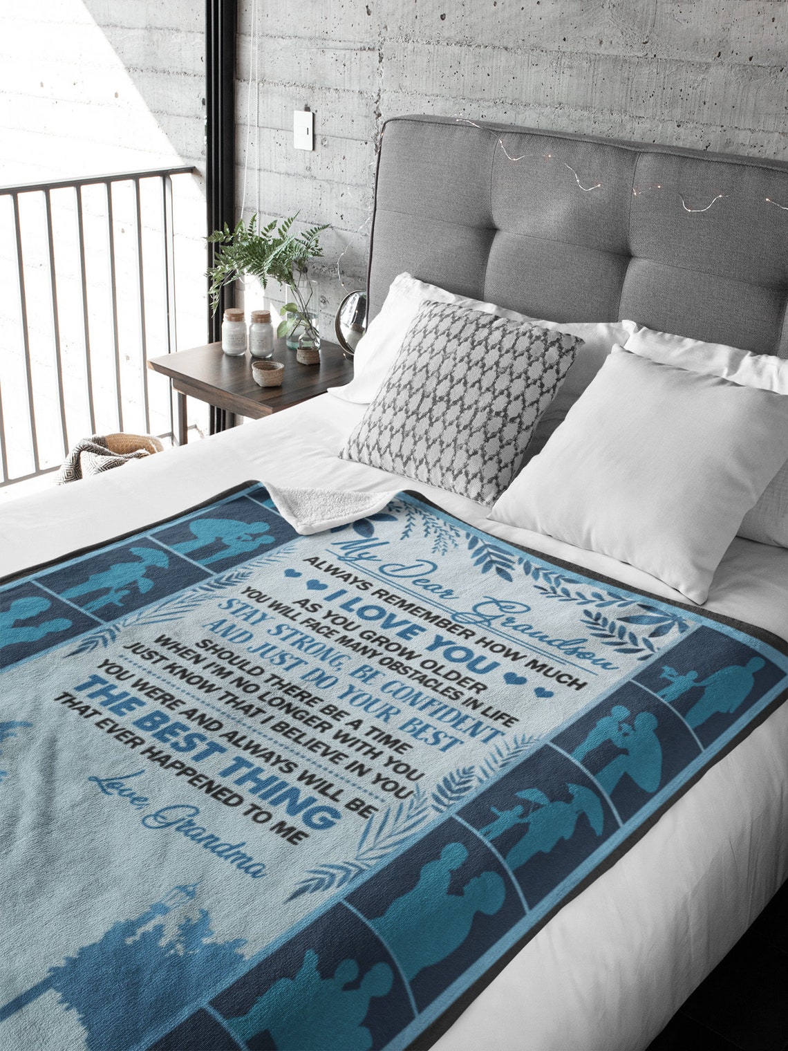 My Dear Grandson Blanket To My Grandson Blanket Gift for Etsy