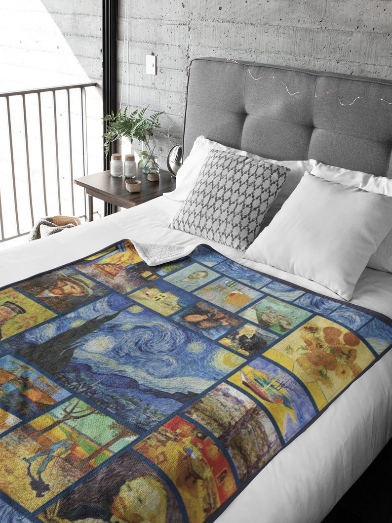 Vincent Van Gogh Blanket Starry Night Blanket Van Gogh Etsy