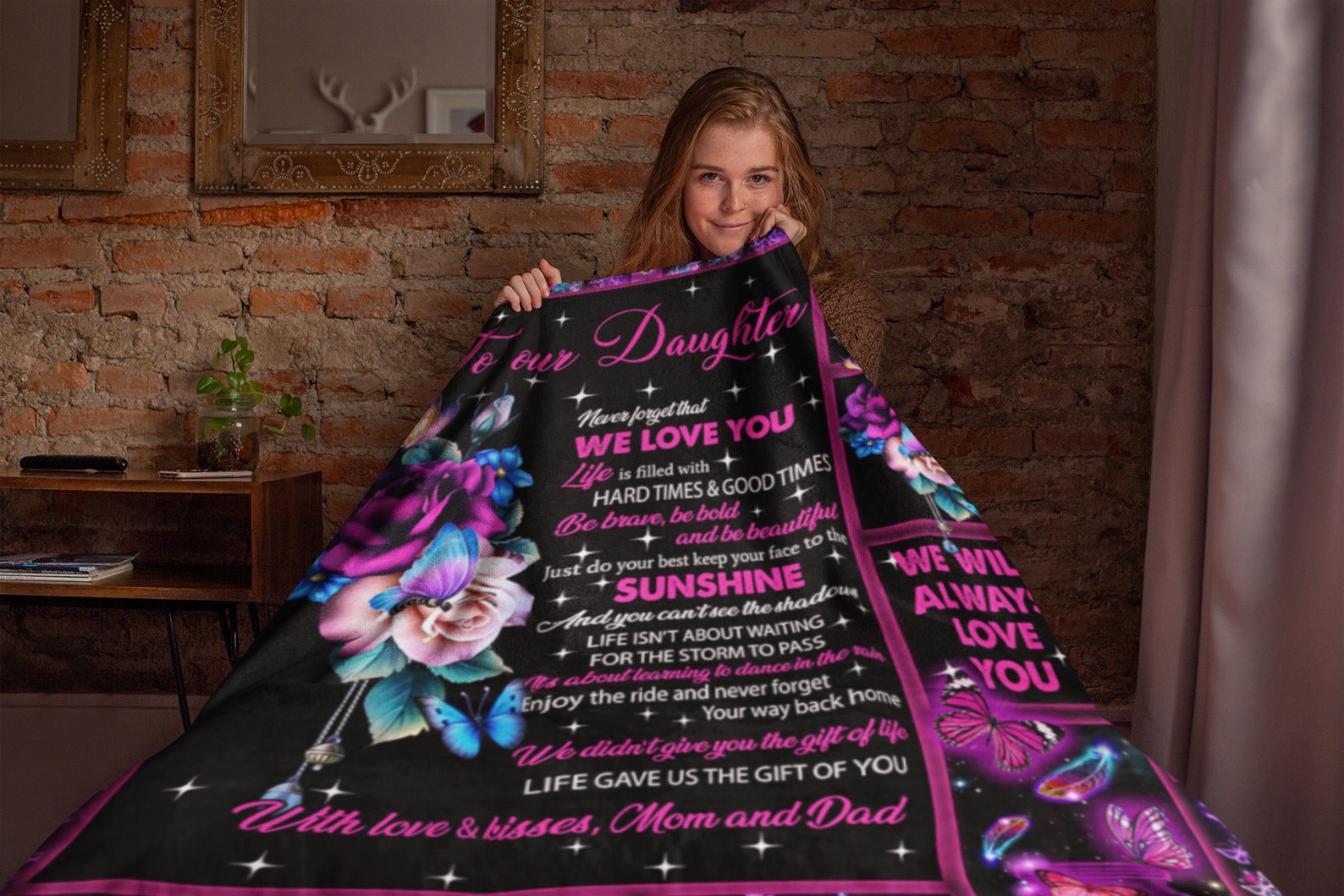 To Our Daughter Blanket Birthday Gift For Daughter From Mom Etsy