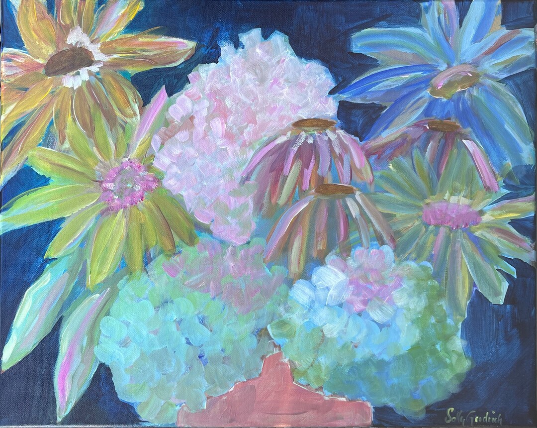 Magic in the Air Flower Painting, Wild Flower Painting, Grandmothers