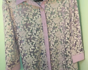 Cute lilac sheer blouse