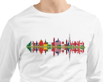 World Showcase Reflection adult unisex LONG SLEEVE t-shirt | Epcot shirt