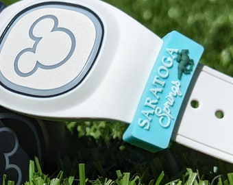 Saratoga Springs sliding PVC charm /DVC / sleeve for use with Magic Bands | WDW | soft | MagicBand flexible fastener accessory