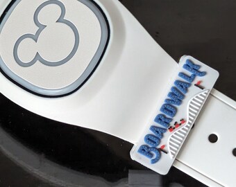 Boardwalk sliding PVC charm /DVC / sleeve for use with Magic Bands | WDW | soft | MagicBand flexible fastener accessory