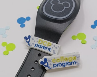 College Program or DCP Parent sliding PVC charm for use with Magic Bands | MagicBand fastener flexible accessory
