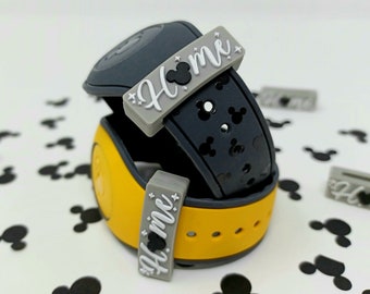 HOME sliding PVC charm for use with Disney Magic Bands | soft PVC | MagicBand flexible fastener accessory