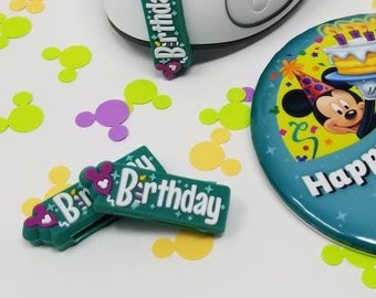 Birthday sliding PVC charm/sleeve for use with Magic Bands and smart watches | soft PVC | MagicBand fastener accessory