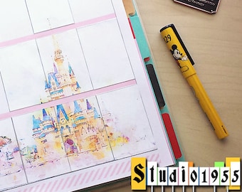 Big Happy Planner printable stickers - Cinderella Castle
