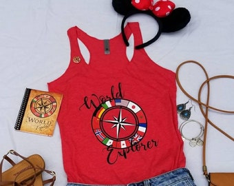 World Explorer tank top, Epcot Food and Wine, EPCOT Shirt, Disney tank top, Disney Shirt, World Showcase Shirt, Disney World Shirt