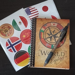 Epcot Passport World Showcase activity book scavenger hunt photo op ideas Kidcot flag stickers autograph space Size: 4-1/4 X 5-1/2 image 10