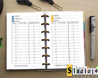 Printable Budget Tracker for use with MINI Happy Planner / PRINTABLE / insert / expenditures