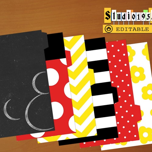 Printable Dividers for Personal Planners EDITABLE PDF | Etsy