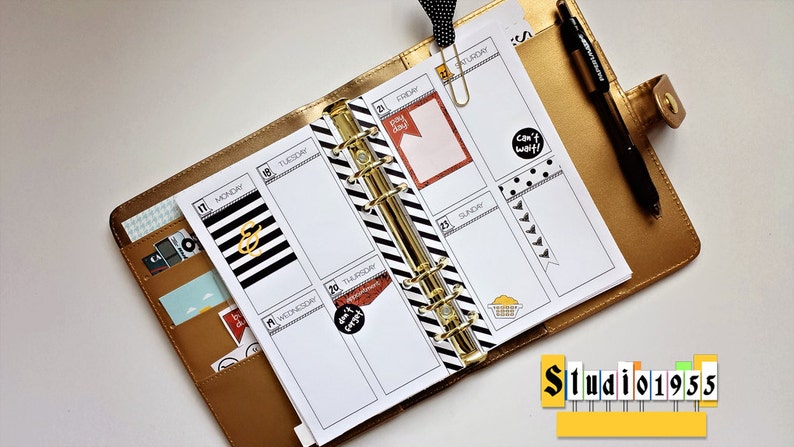 Printable Kate Inspired Weekly Planning Sticker Sheet for Use - Etsy