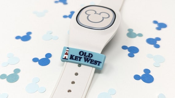 Old Key West sliding pvc charm /DVC / OKW sleeve for use with Magic Bands | WDW | soft | MagicBand flexible fastener accessory