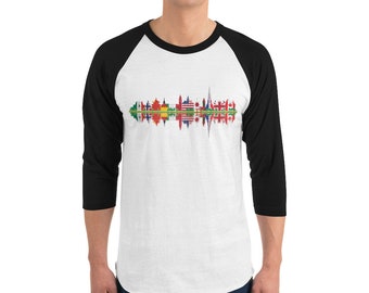 World Showcase Reflection 3/4 sleeve raglan tee shirt | Disney shirt | Epcot