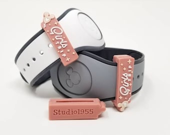 GIRLS TRIP sliding PVC charm/sleeve for use with Magic Bands and smart watches | soft | MagicBand flexible fastener accessory