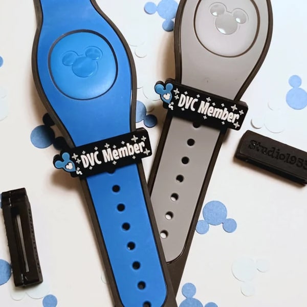 DVC Member sliding PVC charm/sleeve for use with Magic Bands | WDW | soft | MagicBand flexible fastener accessory