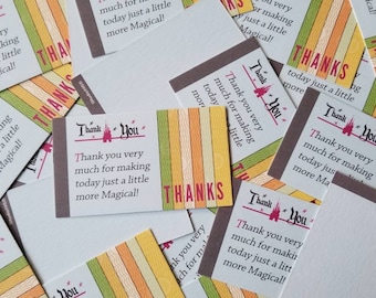 6-pack Cast Member thank you cards | Cast Compliment | Cast Member appreciation | Vintage Disney ticket
