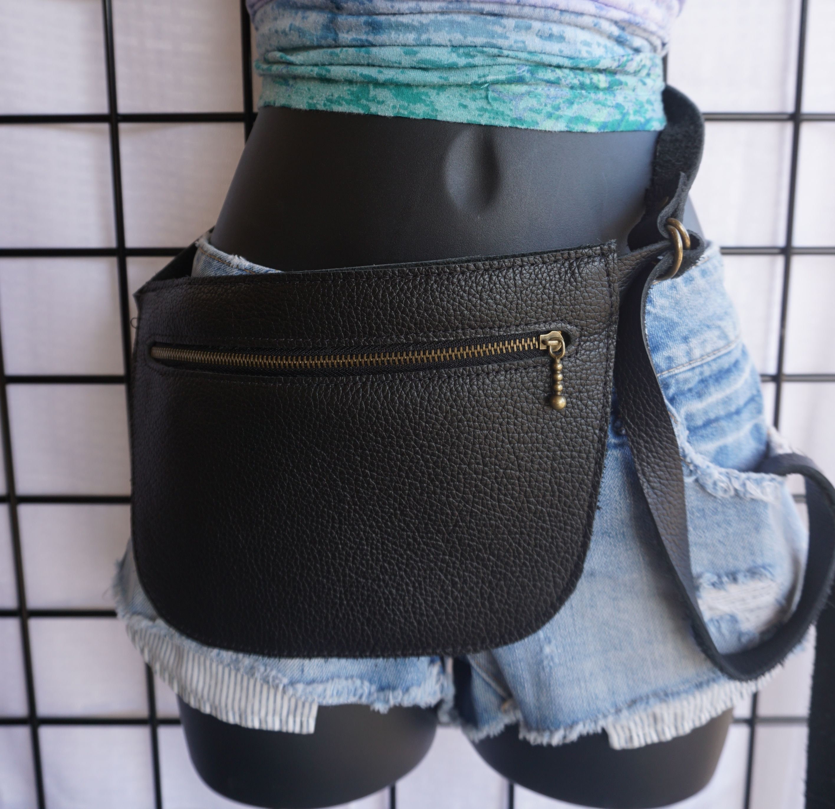 Leather Fanny Belt Moto Fanny Pack Music Concert Belt Travel