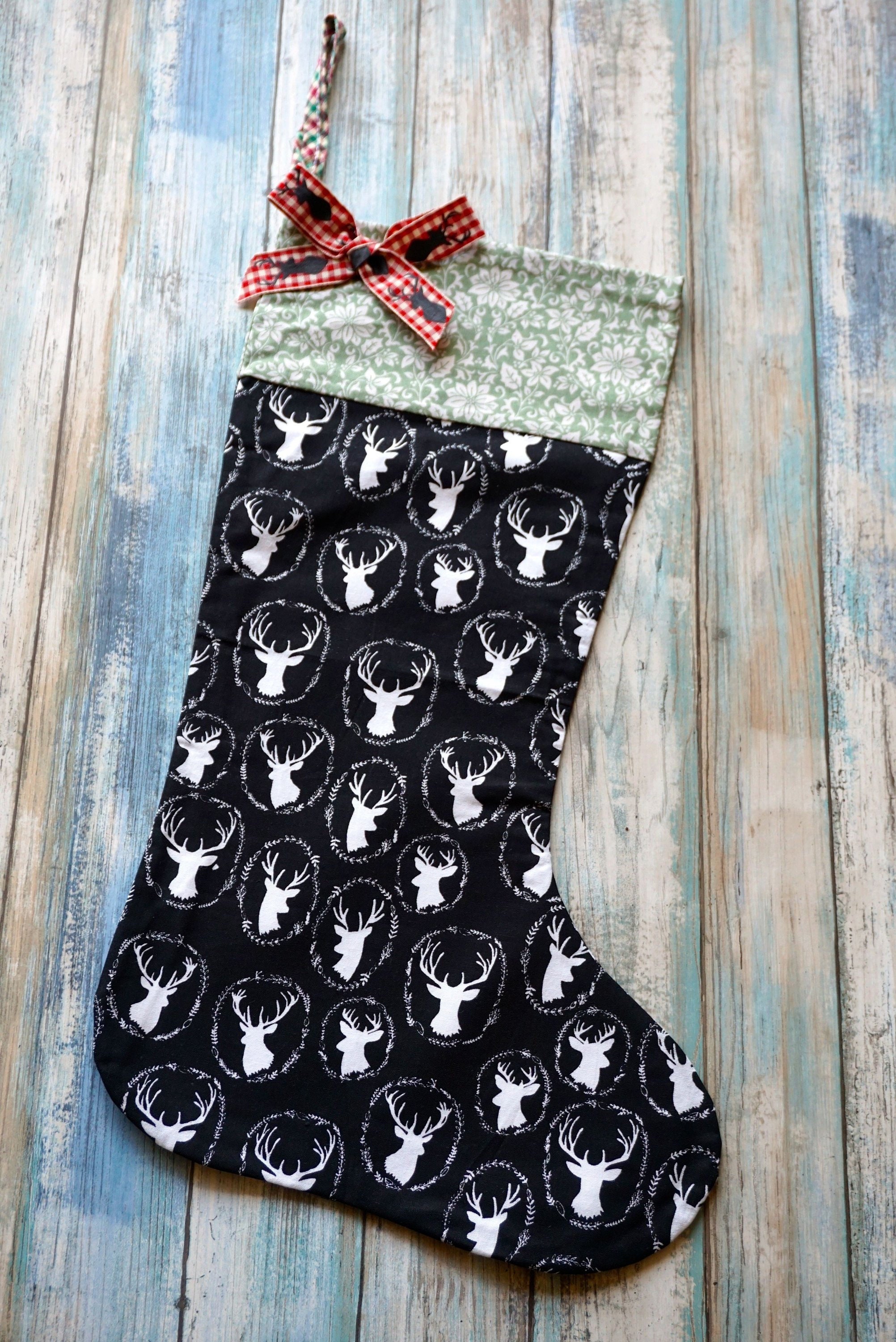 country christmas black reindeer holiday rustic stocking vintage deer print black reindeer country christmas stockings xmas stocking - Country Christmas Stockings country christmas black reindeer holiday rustic stocking vintage deer print black reindeer country christmas stockings xmas stocking - Country Christmas Stockings