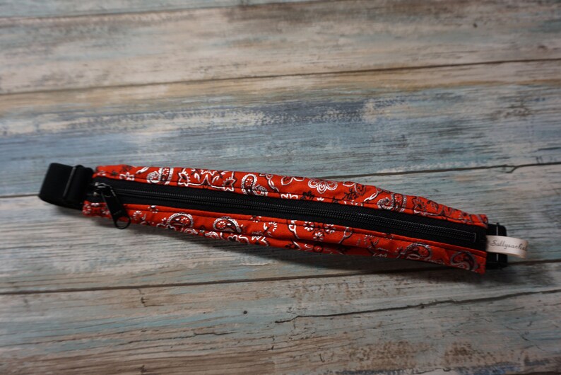 Active Red Bandana Fanny Belt ~ Travel Pack ~ Running Fanny Belt ~ Travel Money Belt ~ Music Belt ~ Festival Fanny Pack Belt