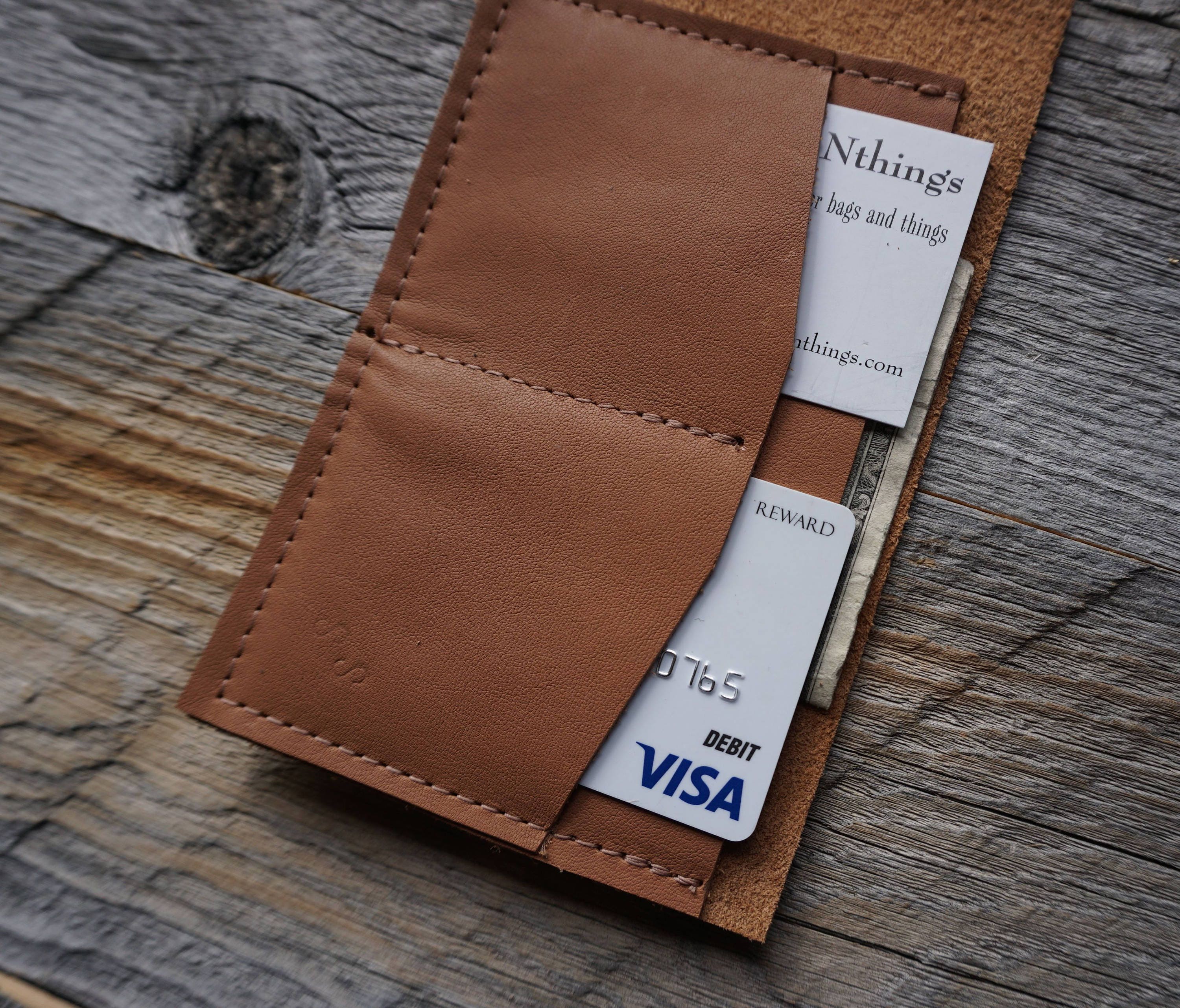 Leather Wallet Credit Card Wallet Snap Closure Gift Wallet Bi