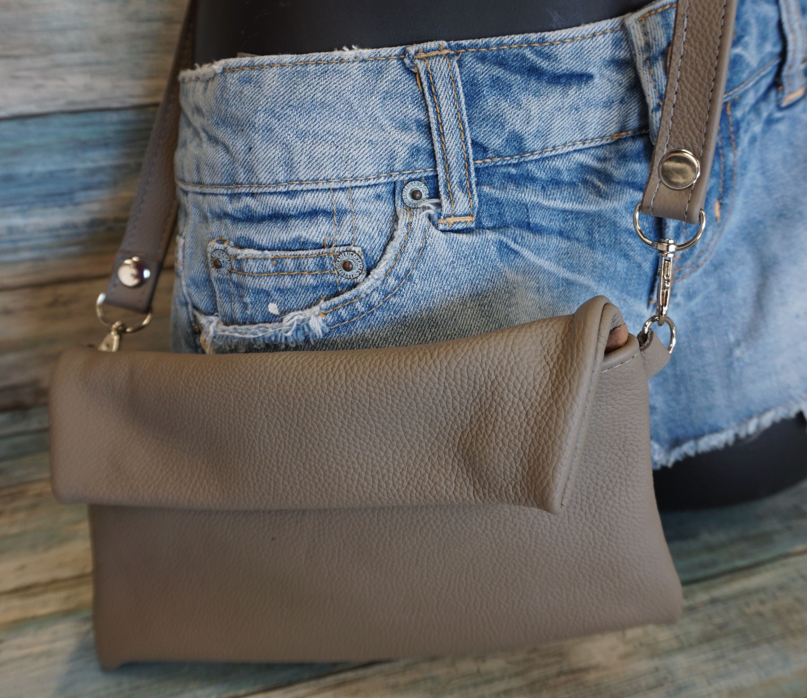 Leather Cross Body Bag, Leather Fanny Pack, Convertible Purse