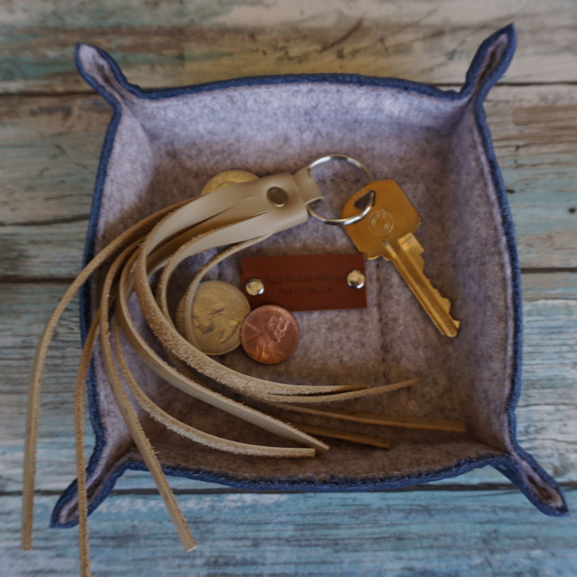 Leather Valet Tray Leather Coin Tray Office Tidy Tray