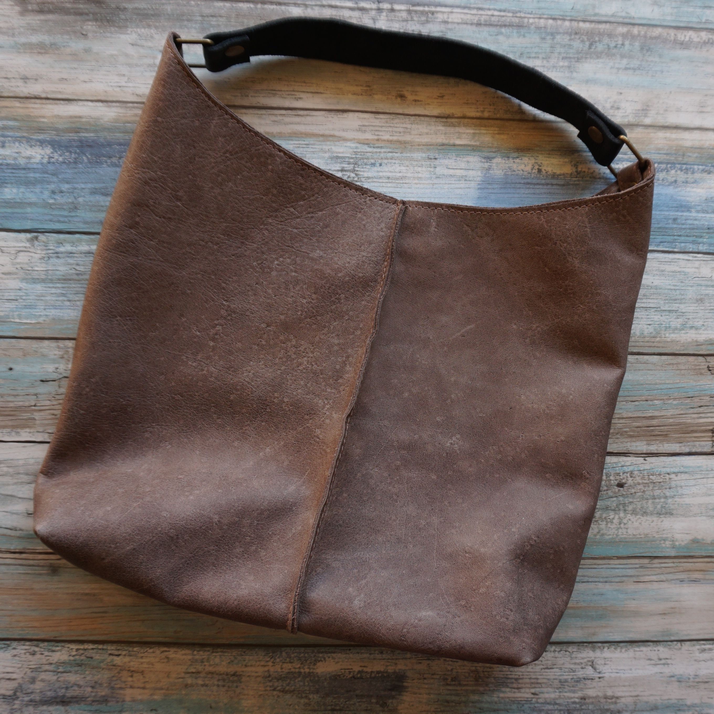 Soft Leather Tote Raw Natural Leather Bag Shopping Bag