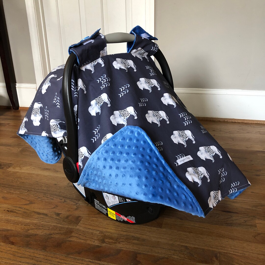 Western Buffalo Baby Car Seat Canopy, Infant Car Seat Cover, Carseat