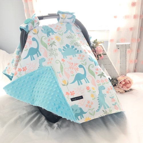 Dinosaur Garden Baby Car Seat Canopy Infant Car Seat Cover Etsy