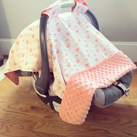 Flamingo Baby Car Seat Canopy Cover Girl - Baby Car Seat Canopy Personalized Flamingo Baby Car Seat Canopy Cover Girl - Baby Car Seat Canopy Personalized