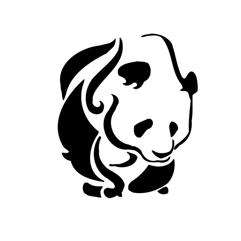 Panda Vinyl Decal Panda Sticker Panda Wall Decor Panda Etsy Canada