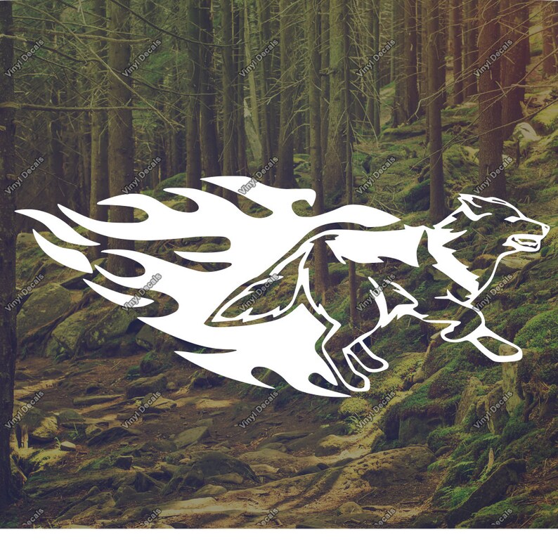 Wolf Decal Rear Window Decal Wolf Sticker Wolf Etsy