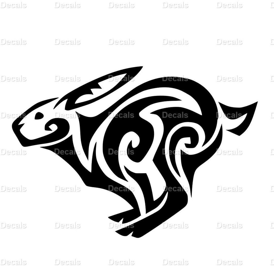 Rabbit Decal - Rabbit Sticker - Rabbit Laptop Decal - Rabbit Art ...