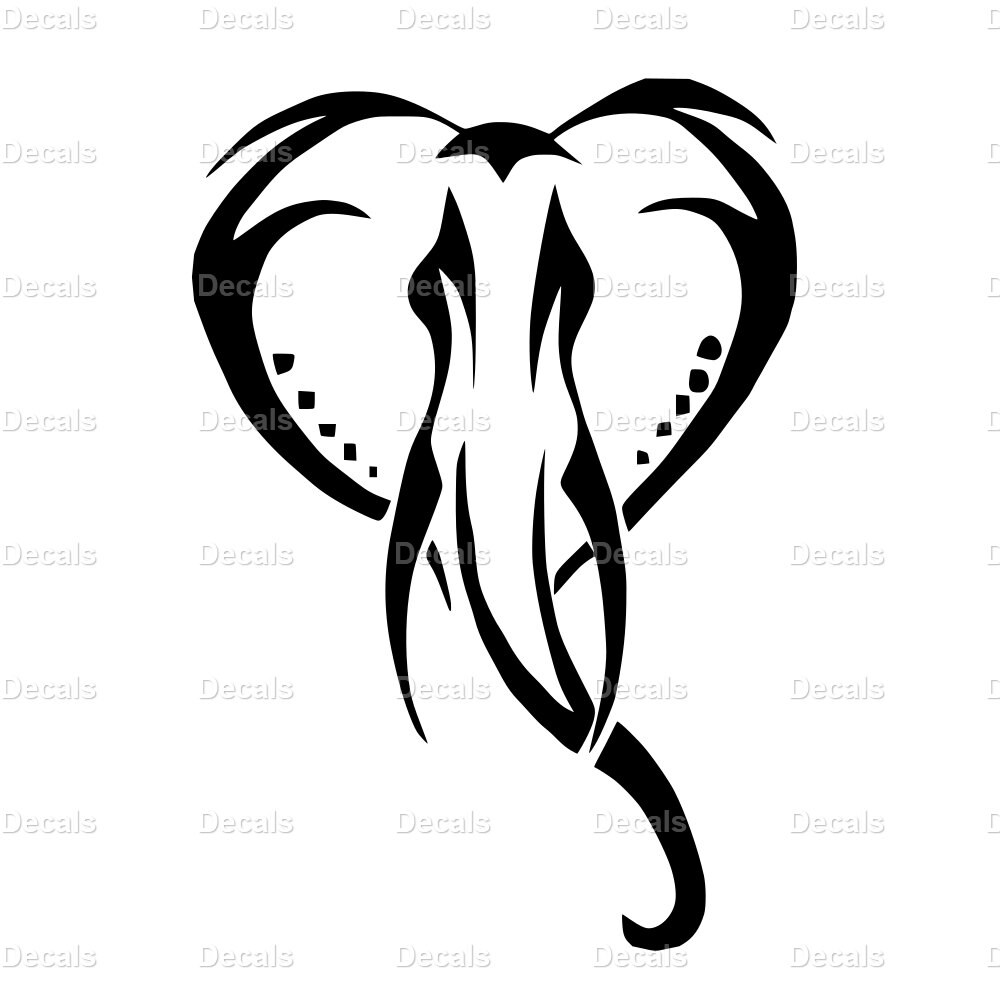 Elephant Decal Elephant Sticker Elephant Wall Art Etsy Canada