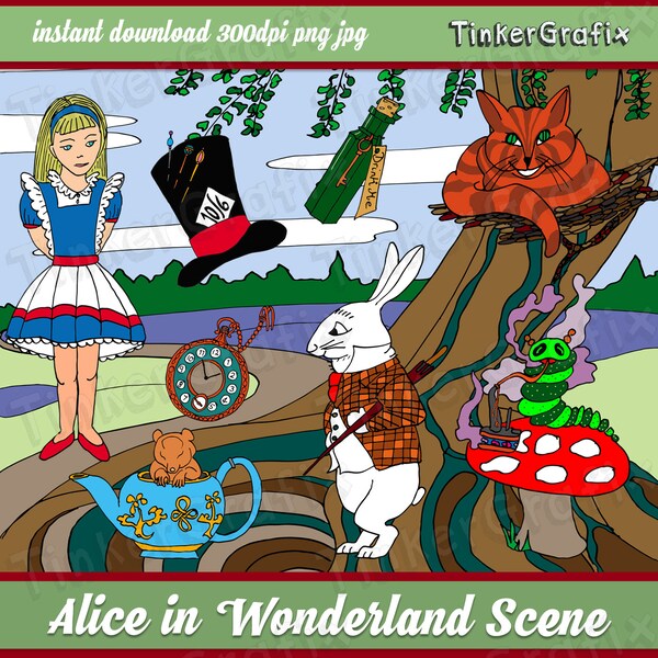 Alice in Wonderland Teapot Printable - Etsy