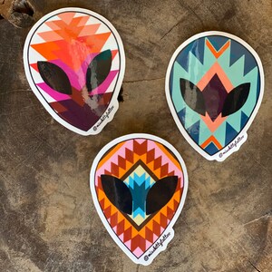 Southwest Alien Head Stickers (3 in set)