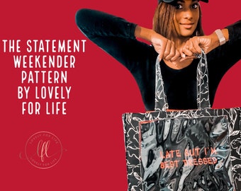 Statement Weekender & Tote Bag Sewing Pattern | Travel, Gym, Everyday (PDF Pattern)