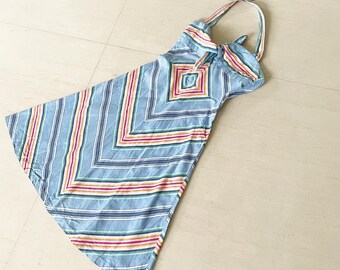 Bastante azul pálido Chevron Rainbow Dresa