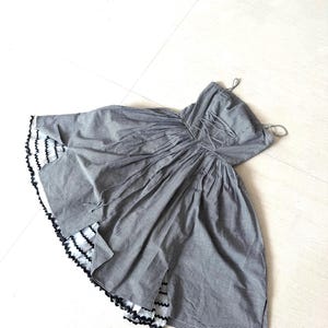 Gorgeous Black and White Gingham Sundress with Ric Rac Details