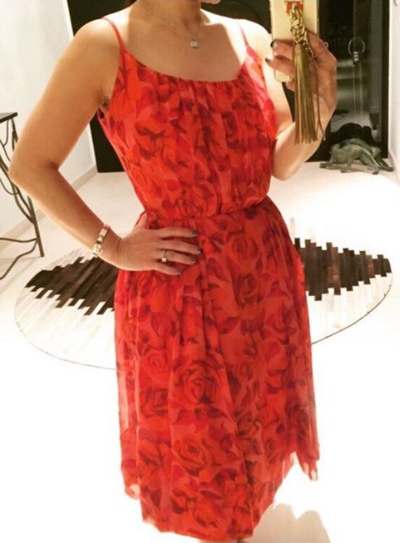 Mr Mort rose print dres