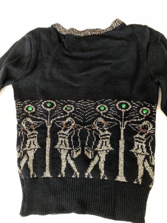 Super Cool Novelty Print Showgirls Sweater - image 7