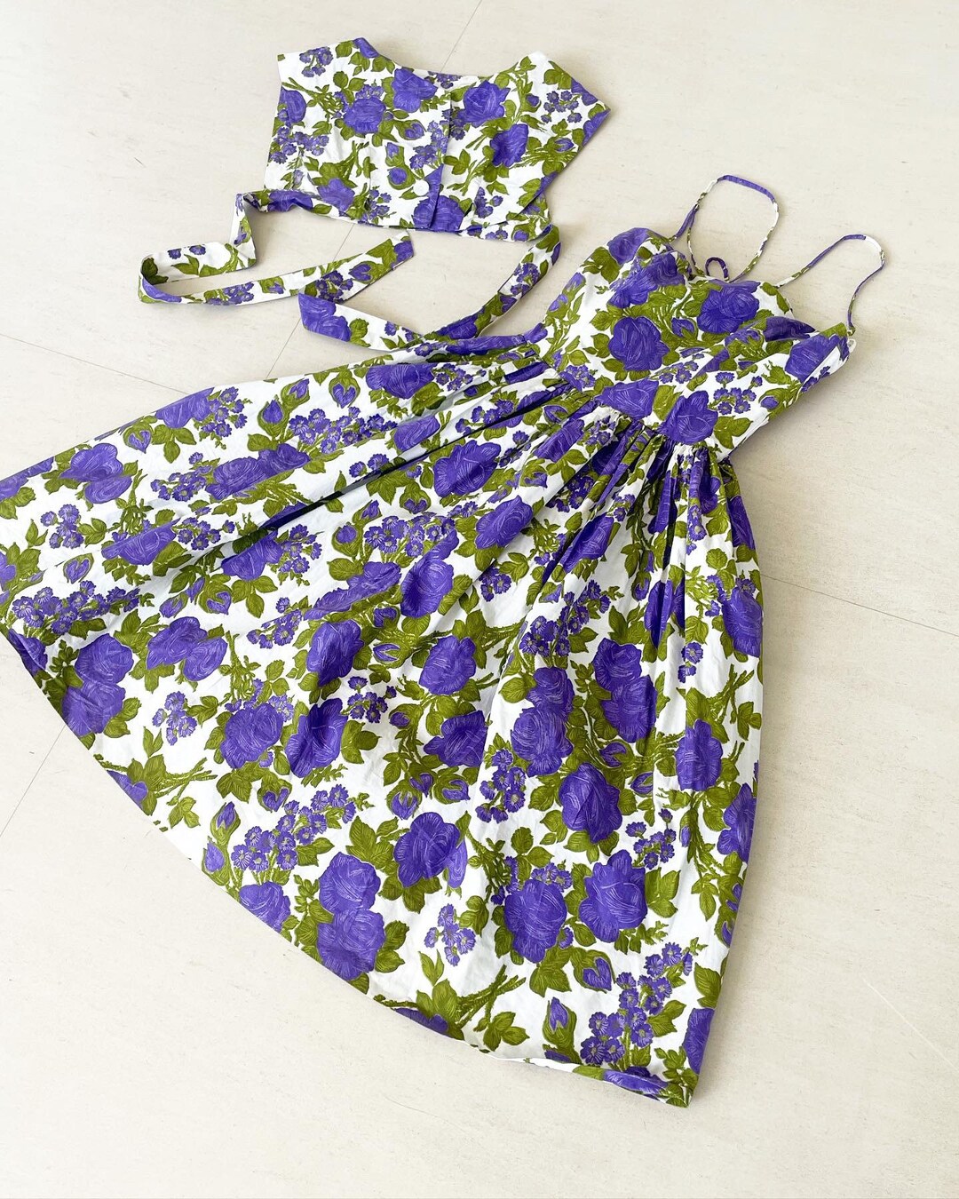 Gorgeous Purple Rose Sundress With Matching Bolero - Etsy