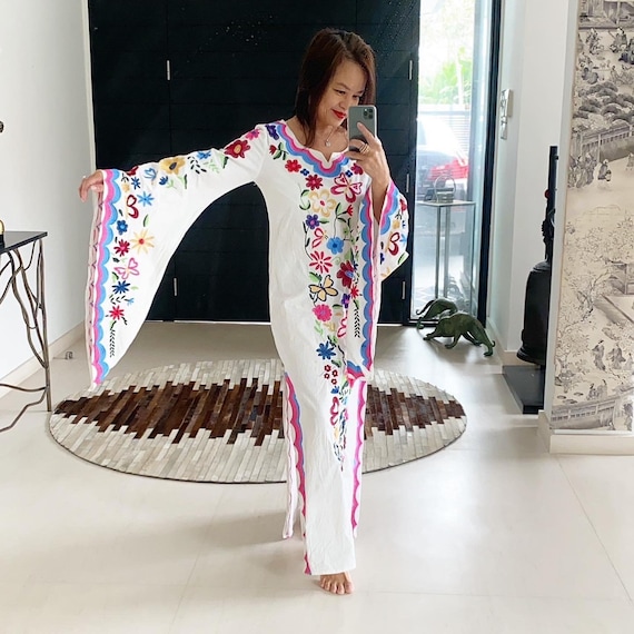 A-line Maxi Style Bell Sleeve Kaftan